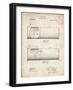 PP1033-Vintage Parchment Shotgun Shell Patent Print-Cole Borders-Framed Giclee Print