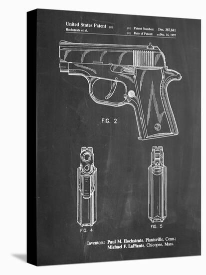 PP1034-Chalkboard Sig Sauer P220 Pistol Patent Poster-Cole Borders-Stretched Canvas
