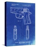 PP1034-Faded Blueprint Sig Sauer P220 Pistol Patent Poster-Cole Borders-Stretched Canvas