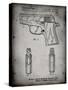 PP1034-Faded Grey Sig Sauer P220 Pistol Patent Poster-Cole Borders-Stretched Canvas