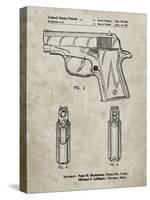 PP1034-Sandstone Sig Sauer P220 Pistol Patent Poster-Cole Borders-Stretched Canvas