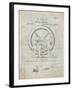 PP1035-Antique Grid Parchment Singer Sewing Machine Patent Poster-Cole Borders-Framed Giclee Print