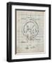 PP1035-Antique Grid Parchment Singer Sewing Machine Patent Poster-Cole Borders-Framed Premium Giclee Print