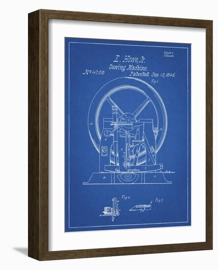 PP1035-Blueprint Singer Sewing Machine Patent Poster-Cole Borders-Framed Giclee Print