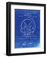 PP1035-Faded Blueprint Singer Sewing Machine Patent Poster-Cole Borders-Framed Premium Giclee Print