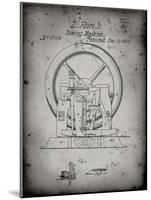 PP1035-Faded Grey Singer Sewing Machine Patent Poster-Cole Borders-Mounted Giclee Print