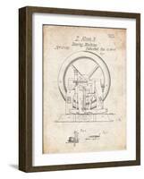 PP1035-Vintage Parchment Singer Sewing Machine Patent Poster-Cole Borders-Framed Giclee Print