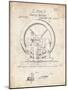 PP1035-Vintage Parchment Singer Sewing Machine Patent Poster-Cole Borders-Mounted Giclee Print