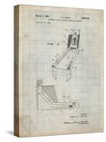 PP1036-Antique Grid Parchment Skee Ball Patent Poster-Cole Borders-Stretched Canvas