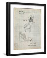 PP1036-Antique Grid Parchment Skee Ball Patent Poster-Cole Borders-Framed Giclee Print