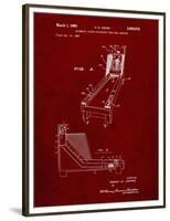 PP1036-Burgundy Skee Ball Patent Poster-Cole Borders-Framed Premium Giclee Print