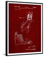 PP1036-Burgundy Skee Ball Patent Poster-Cole Borders-Framed Premium Giclee Print