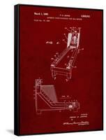 PP1036-Burgundy Skee Ball Patent Poster-Cole Borders-Framed Stretched Canvas