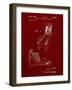 PP1036-Burgundy Skee Ball Patent Poster-Cole Borders-Framed Giclee Print