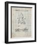 PP1037-Antique Grid Parchment Ski Boots Patent Poster-Cole Borders-Framed Giclee Print