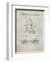 PP1037-Antique Grid Parchment Ski Boots Patent Poster-Cole Borders-Framed Giclee Print