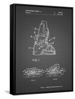 PP1037-Black Grid Ski Boots Patent Poster-Cole Borders-Framed Stretched Canvas