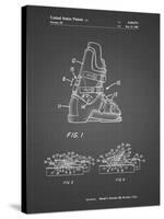 PP1037-Black Grid Ski Boots Patent Poster-Cole Borders-Stretched Canvas