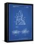 PP1037-Blueprint Ski Boots Patent Poster-Cole Borders-Framed Stretched Canvas