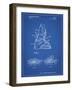 PP1037-Blueprint Ski Boots Patent Poster-Cole Borders-Framed Giclee Print