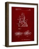 PP1037-Burgundy Ski Boots Patent Poster-Cole Borders-Framed Giclee Print