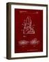 PP1037-Burgundy Ski Boots Patent Poster-Cole Borders-Framed Giclee Print