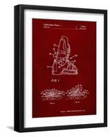 PP1037-Burgundy Ski Boots Patent Poster-Cole Borders-Framed Giclee Print