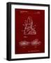 PP1037-Burgundy Ski Boots Patent Poster-Cole Borders-Framed Giclee Print