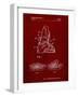 PP1037-Burgundy Ski Boots Patent Poster-Cole Borders-Framed Giclee Print