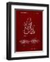 PP1037-Burgundy Ski Boots Patent Poster-Cole Borders-Framed Giclee Print