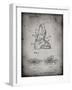 PP1037-Faded Grey Ski Boots Patent Poster-Cole Borders-Framed Giclee Print