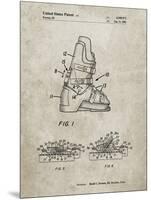 PP1037-Sandstone Ski Boots Patent Poster-Cole Borders-Mounted Giclee Print