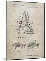 PP1037-Sandstone Ski Boots Patent Poster-Cole Borders-Mounted Giclee Print