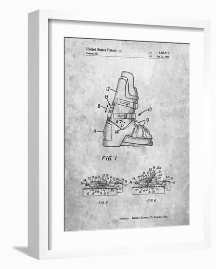 PP1037-Slate Ski Boots Patent Poster-Cole Borders-Framed Giclee Print