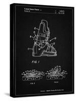 PP1037-Vintage Black Ski Boots Patent Poster-Cole Borders-Stretched Canvas