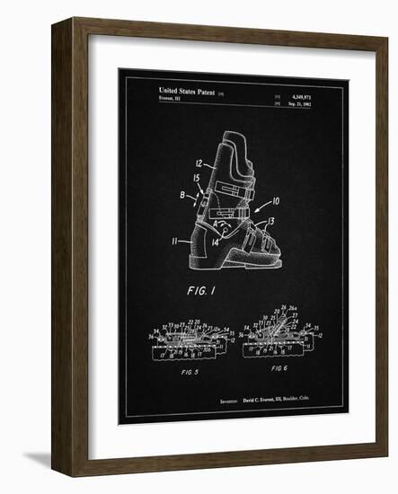 PP1037-Vintage Black Ski Boots Patent Poster-Cole Borders-Framed Giclee Print