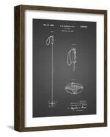 PP1038-Black Grid Ski Pole Patent Poster-Cole Borders-Framed Giclee Print