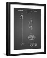 PP1038-Black Grid Ski Pole Patent Poster-Cole Borders-Framed Giclee Print