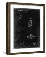 PP1038-Black Grunge Ski Pole Patent Poster-Cole Borders-Framed Giclee Print