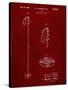 PP1038-Burgundy Ski Pole Patent Poster-Cole Borders-Stretched Canvas