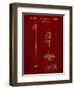 PP1038-Burgundy Ski Pole Patent Poster-Cole Borders-Framed Giclee Print