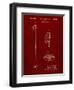 PP1038-Burgundy Ski Pole Patent Poster-Cole Borders-Framed Giclee Print