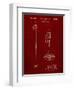 PP1038-Burgundy Ski Pole Patent Poster-Cole Borders-Framed Giclee Print