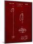 PP1038-Burgundy Ski Pole Patent Poster-Cole Borders-Mounted Giclee Print