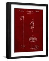 PP1038-Burgundy Ski Pole Patent Poster-Cole Borders-Framed Giclee Print