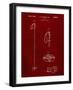 PP1038-Burgundy Ski Pole Patent Poster-Cole Borders-Framed Giclee Print