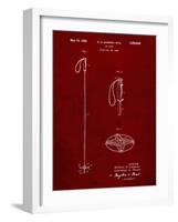 PP1038-Burgundy Ski Pole Patent Poster-Cole Borders-Framed Giclee Print