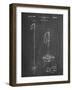 PP1038-Chalkboard Ski Pole Patent Poster-Cole Borders-Framed Giclee Print