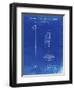 PP1038-Faded Blueprint Ski Pole Patent Poster-Cole Borders-Framed Giclee Print