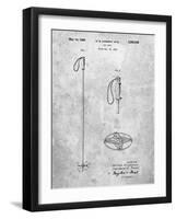 PP1038-Slate Ski Pole Patent Poster-Cole Borders-Framed Giclee Print